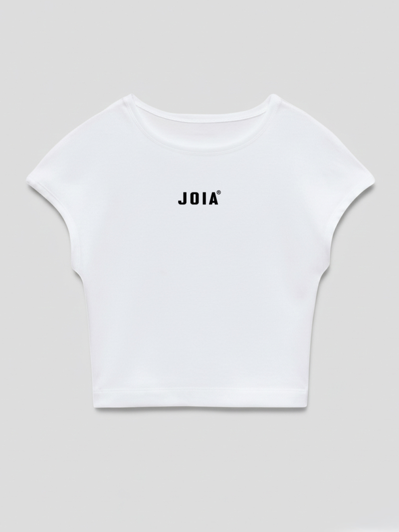 Crop Top Logo Blanco